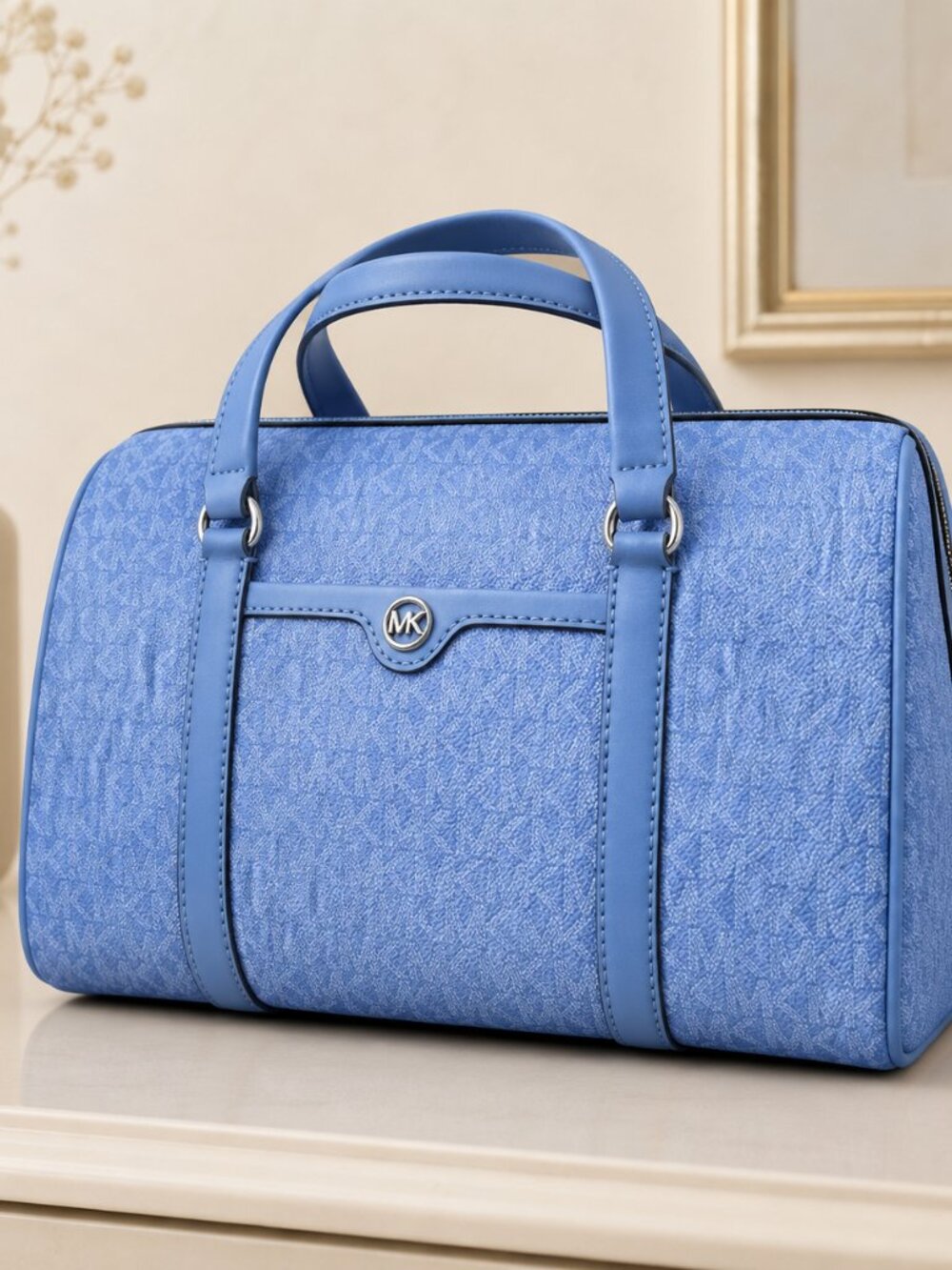 Michael Kors Travel Medium Duffle Satchel South Pacific Blue NWT